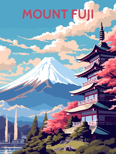 Mount Fuji Poster - Painting by numbers shop