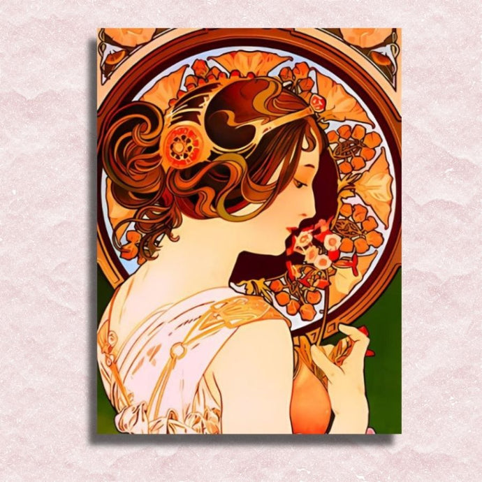 Mucha - Primrose Canvas - Painting by numbers shop