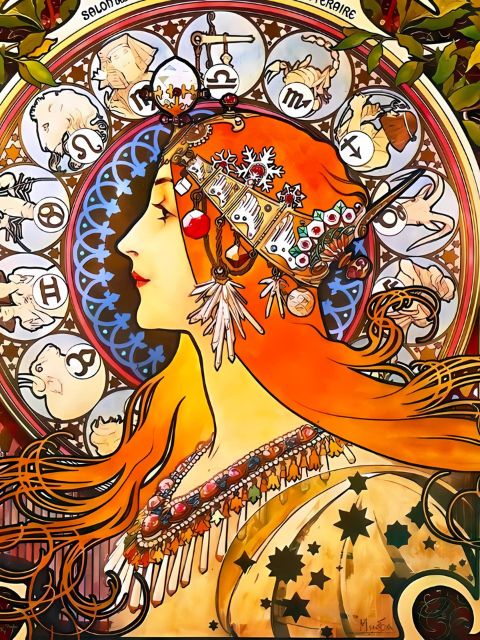 Alphonse Mucha - Zodiac - Painting by numbers shop