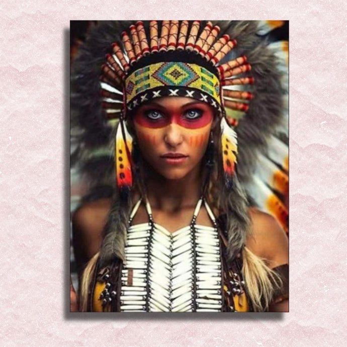 Native American Girl Canvas - Painting by numbers shop