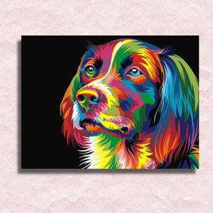 Neon Dog Canvas - Painting by numbers shop