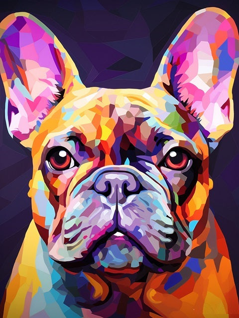 Französische Bulldogge - Malen-nach-Zahlen-Shop