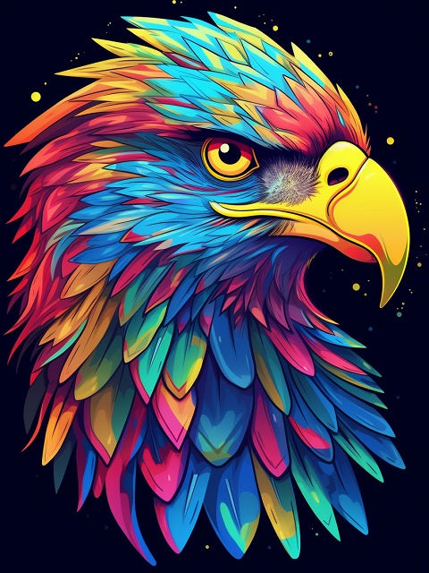 Neon Eagle - Painting by numbers shop