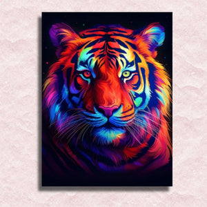 Neon Tiger Canvas - Paint by numbers