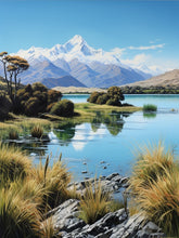 Laad de afbeelding in de Gallery-viewer, Nieuw-Zeeland Lake Landscape Paint by Numbers