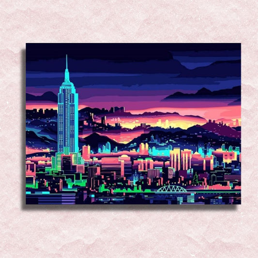 Night City Canvas - Schilderij op nummerwinkel