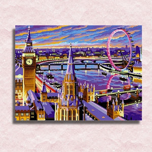 Night London Canvas - Schilderij op nummerwinkel