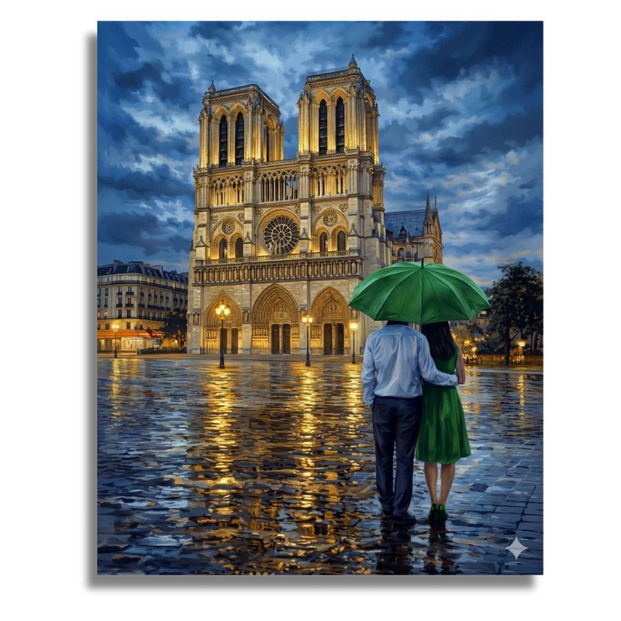 Notre Dame Reflection - Paint by numbers