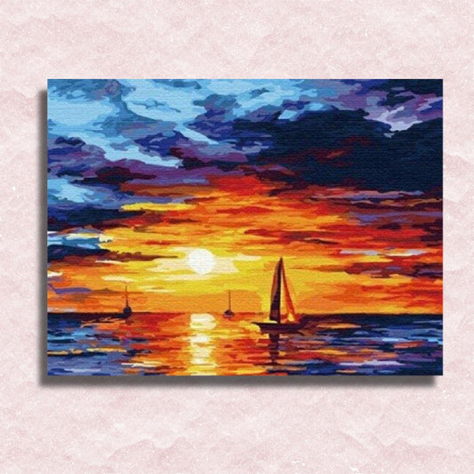 Ocean Sunset Canvas - Paint by numbers