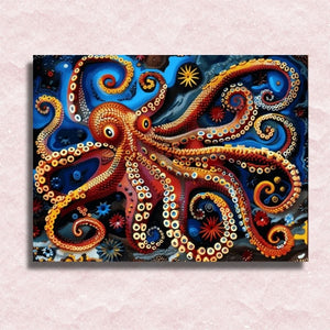 Oktopus im Meer Leinwand - Malen-nach-Zahlen-Shop
