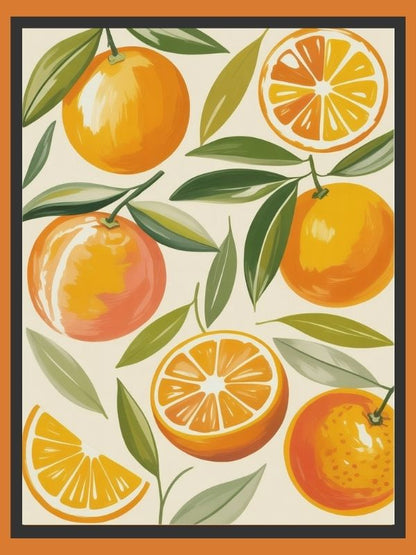 Orange - mini paint by numbers