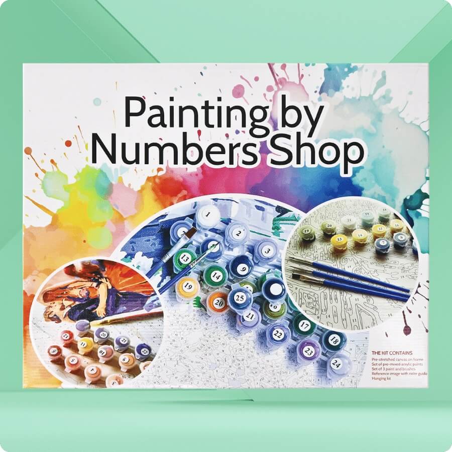 Painting by numbers shop - framed canvas