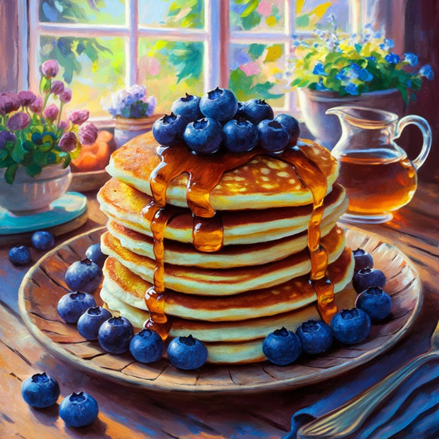 Pancakes with Blueberries - Painting by numbers shop