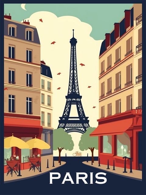 Paris Poster - Painting by numbers shop