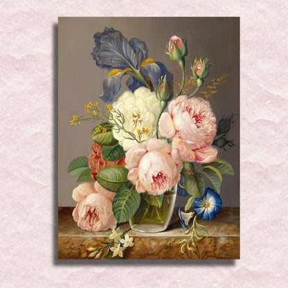 Peony Still Life Canvas - Painting by numbers shop