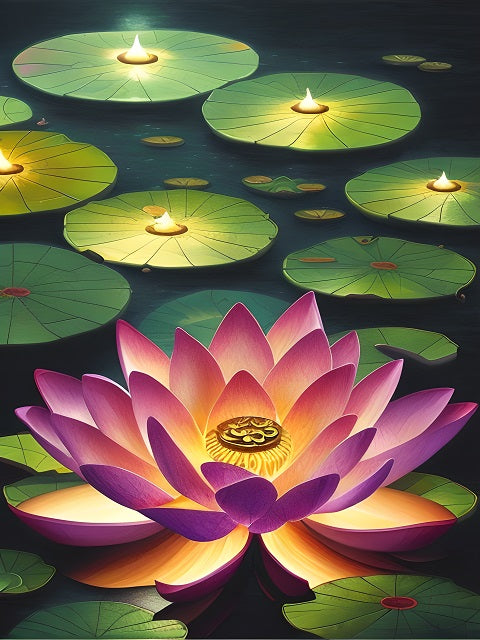 Pink Lotus - Painting by numbers shop
