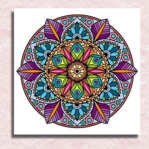 Purple Mandala Canvas - Painting by numbers shop