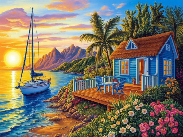 Quiet Seaside - Paint by numbers