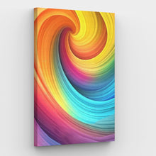 Laad de afbeelding in de Gallery-viewer, Rainbow Swirl Paint by Numbers Canvas