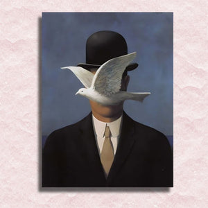 Rene Magritte - Mann mit Melone auf Leinwand - Malen-nach-Zahlen-Shop