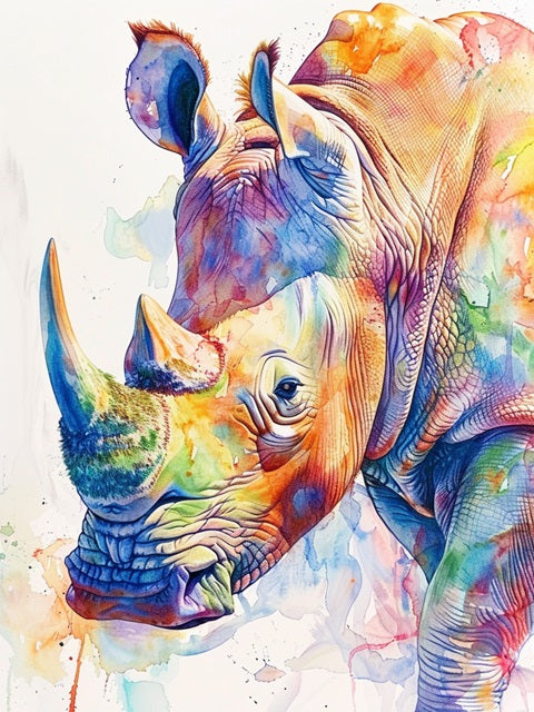 Rhino Color Splash - Paint by numbers