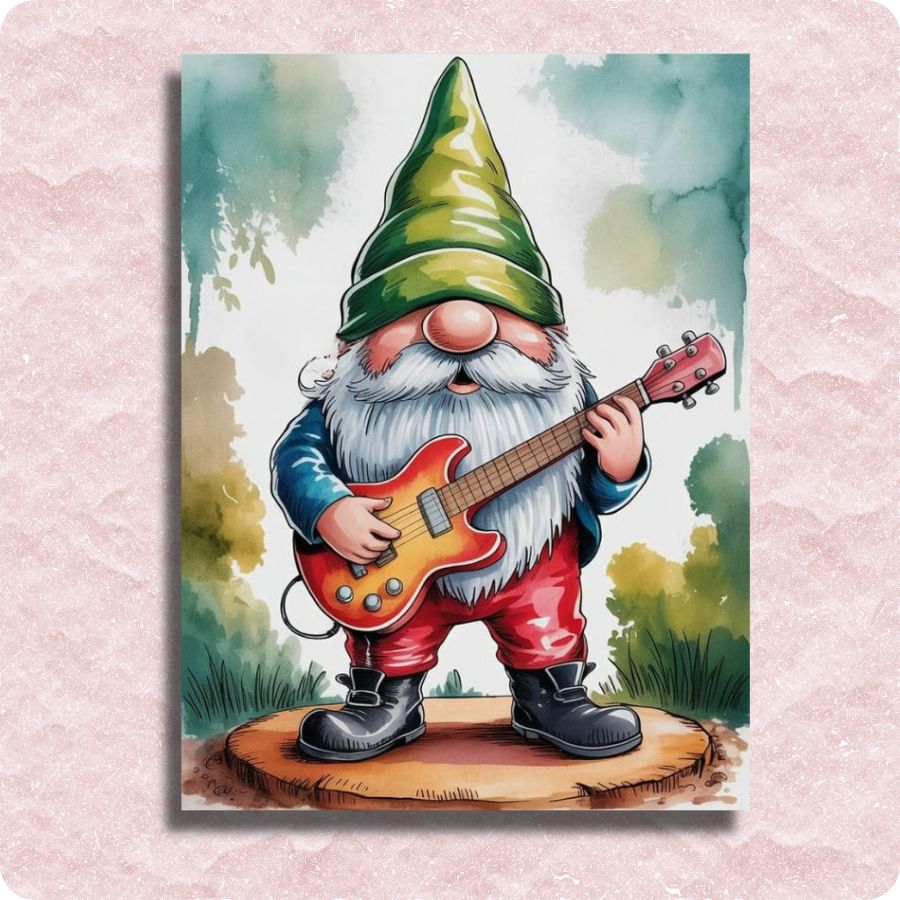 Rockstar Gnome Canvas - Paint by numbers