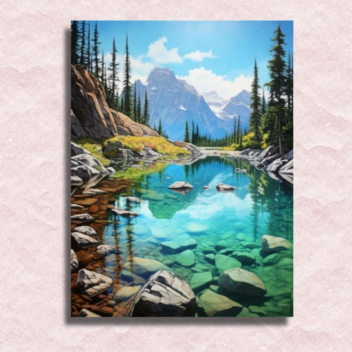 Rocky Mountains Paint by Numbers - Lake Reflection – Painting By ...