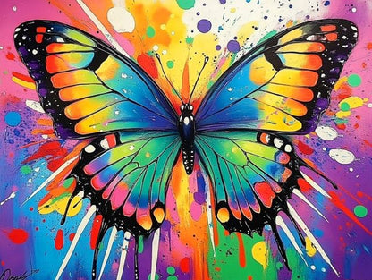 Romantic Butterfly Art - Paint by Numbers