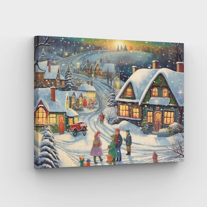 Romantic Christmas Canvas - Painting by numbers shop