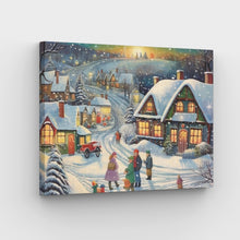 Laad de afbeelding in de Gallery-viewer, Romantic Christmas Paint by Numbers Canvas