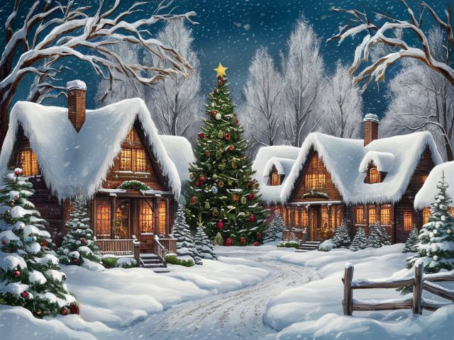 Romantic Christmas - Paint by numbers