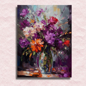 Romantic Flowers Vase Canvas - Painting by numbers shop