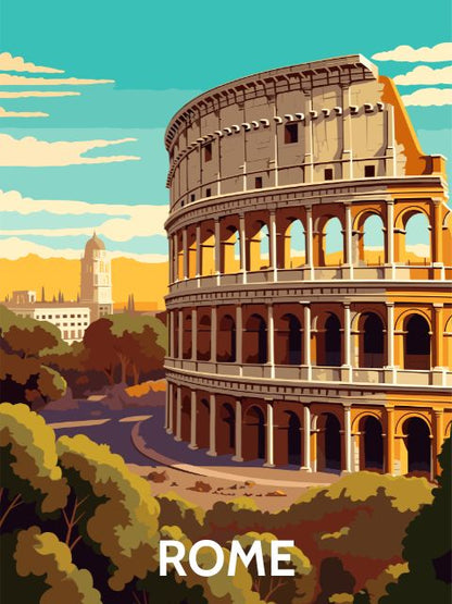 Rome Poster - Winkel op nummer schilderen
