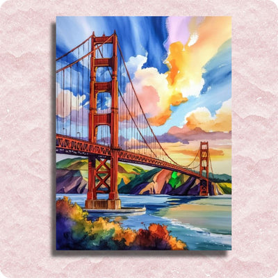 San Francisco Golden Gate Bridge Canvas - Paint by numbers