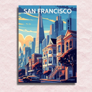 San Francisco Poster Canvas - Paint by numbers