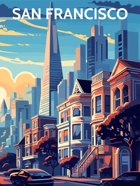 San Francisco Poster - Painting by numbers shop