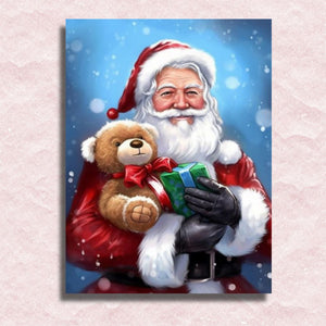 Der Weihnachtsmann ist glücklich Leinwand - Malen-nach-Zahlen-Shop