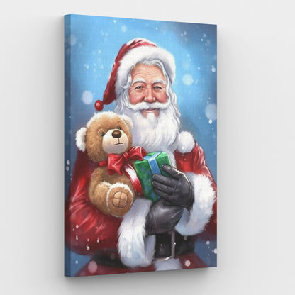 Der Weihnachtsmann ist glücklich Leinwand - Malen-nach-Zahlen-Shop