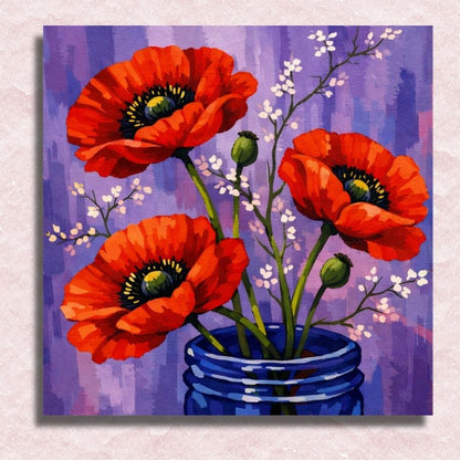 Scarlet Poppy Bouquet - Paint by numbers