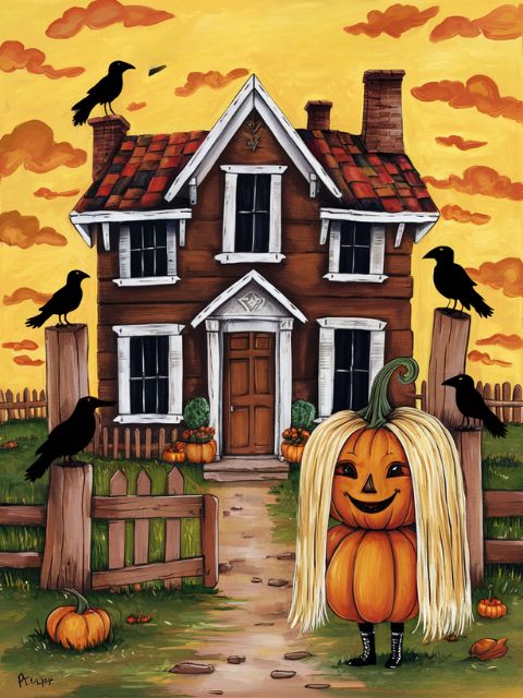 Scary House - Paint by numbers