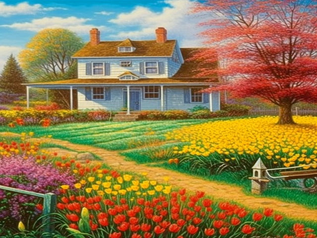 Spring Farm - Painting by numbers shop