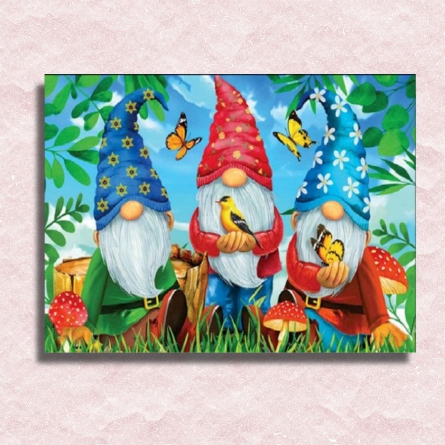 Spring Gnomes Canvas - Painting by numbers shop