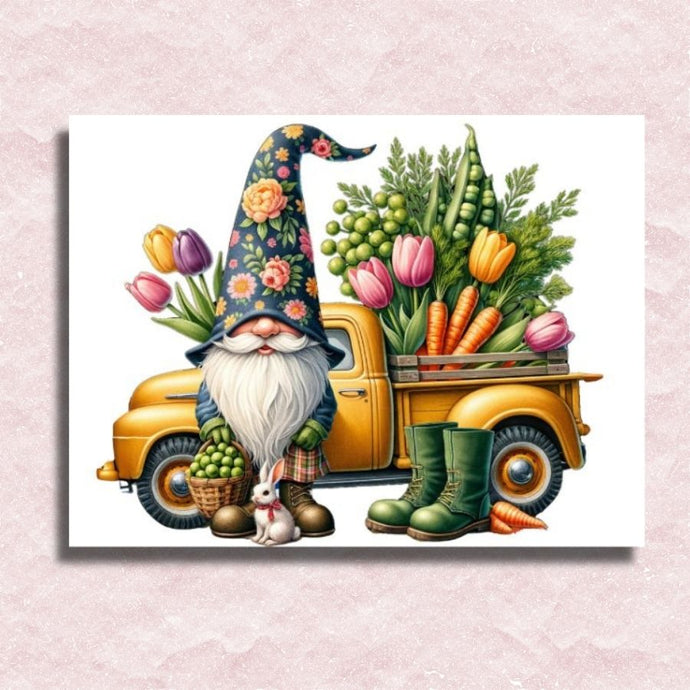 Springtime Gnome Delivery Canvas - Painting by numbers shop