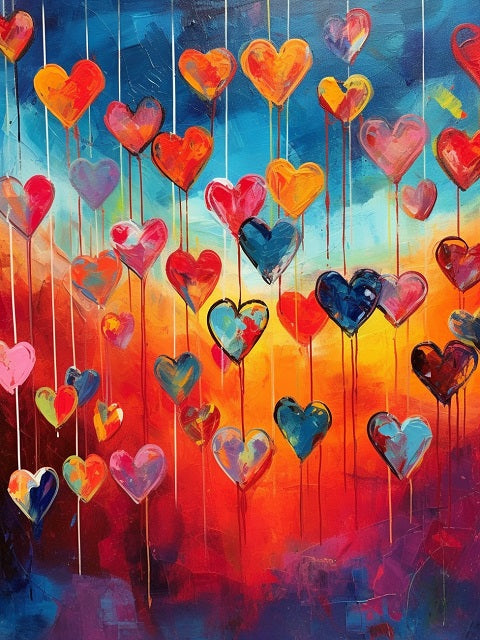 Stream of Hearts - Painting by numbers shop