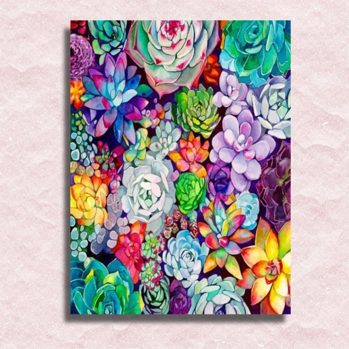 Succulents Plants Canvas - Painting by numbers shop
