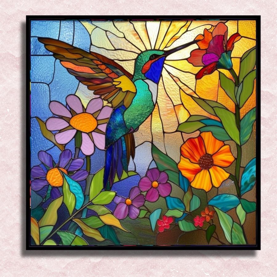 USA - DIY Paint By Number Kit - Hummingbirds Acrylic Painting Home Decor