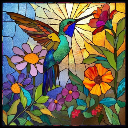 Sunlit Hummingbird Harmony - Paint by numbers