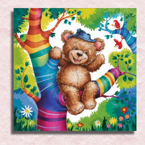 Teddybär-Leinwand – Malen-nach-Zahlen-Shop