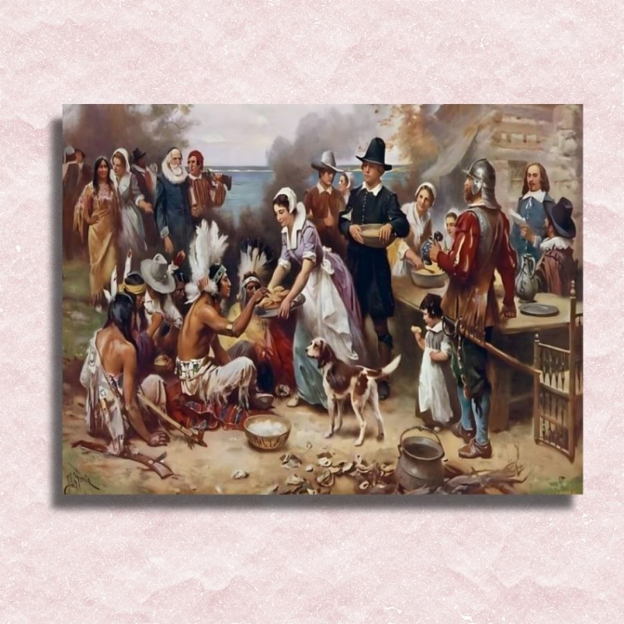 The First Thanksgiving - Gerome Ferris Canvas - Painting by numbers shop