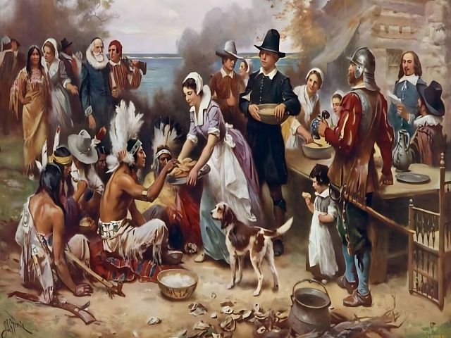 The First Thanksgiving - Gerome Ferris - Painting by numbers shop